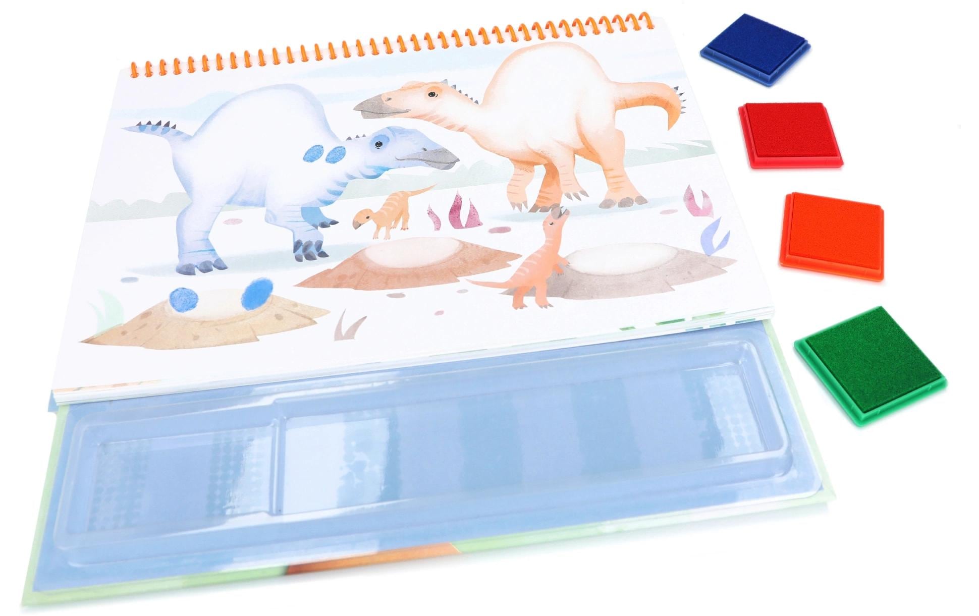 Depesche Malset Dino World 25 Seiten, 4 Stempelfarben