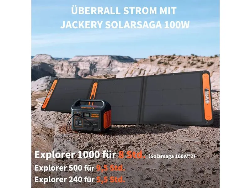 Jackery Solarpanel SolarSaga 100 W Jackery Solarpanel SolarSaga 100 W