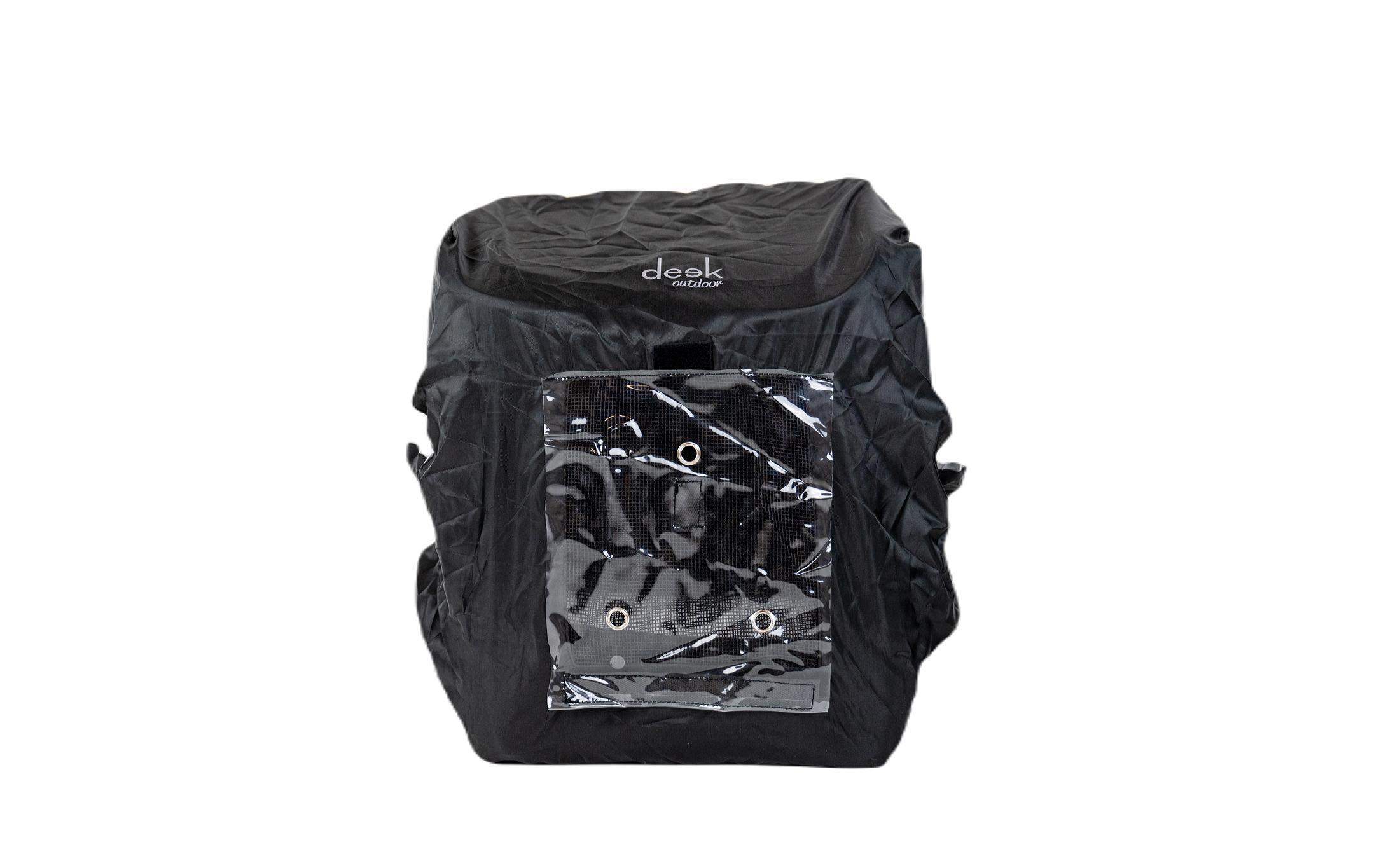 Deek Regenschutz für Hunderucksack, Schwarz Deek Regenschutz für Hunderucksack, Schwarz