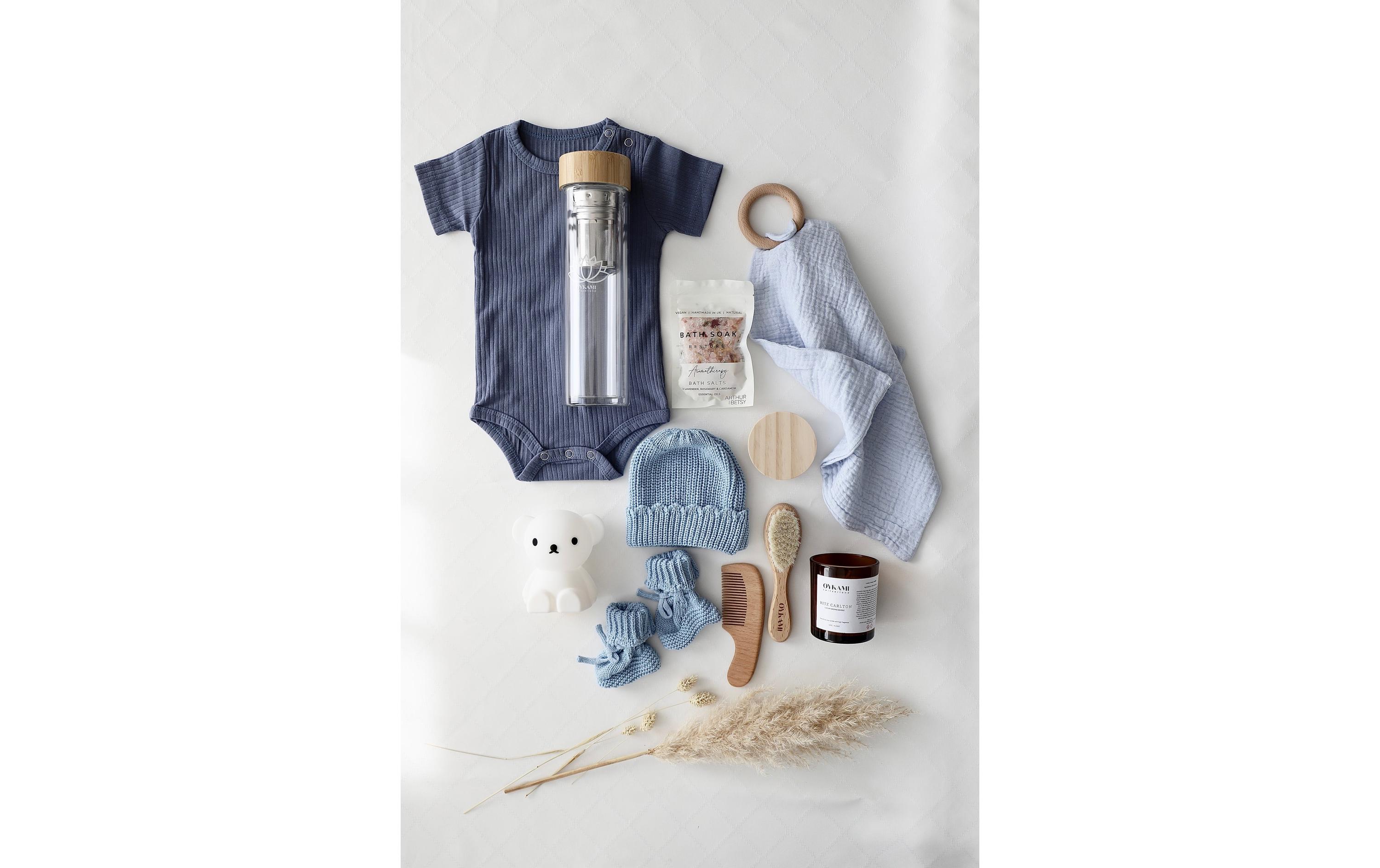 Oykami Mama Geschenkbox Teeflasche Blau Lugano