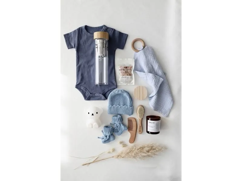 Oykami Mama Geschenkbox Teeflasche Blau Lugano