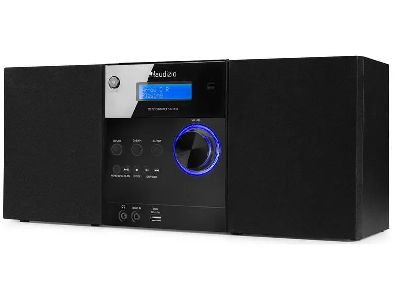 Audizio Micro-HiFi Anlage Metz Schwarz Audizio Micro-HiFi Anlage Metz Schwarz