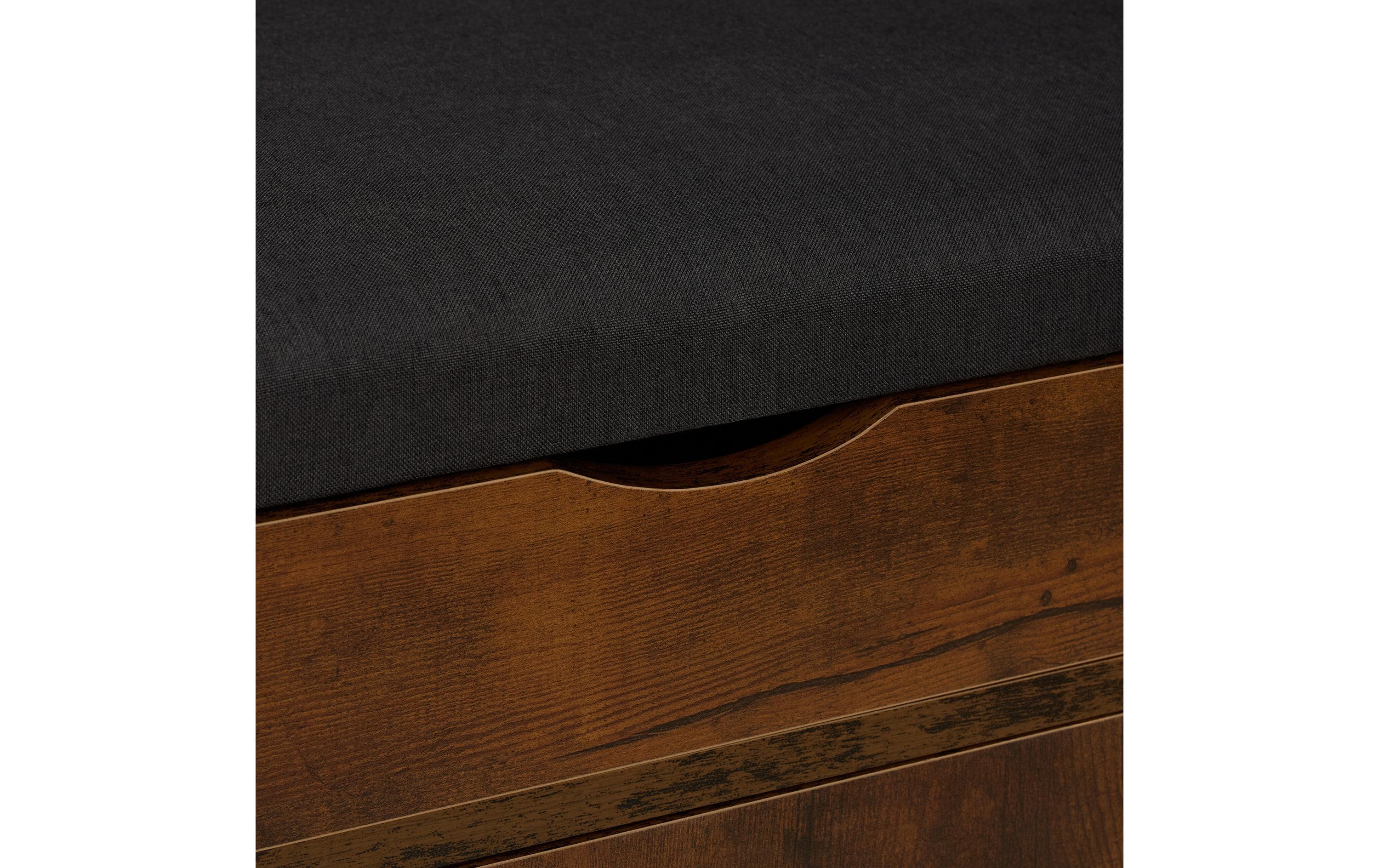 relaxdays Schuhbank mit Sitzfläche, 100 x 49.5 cm, Braun