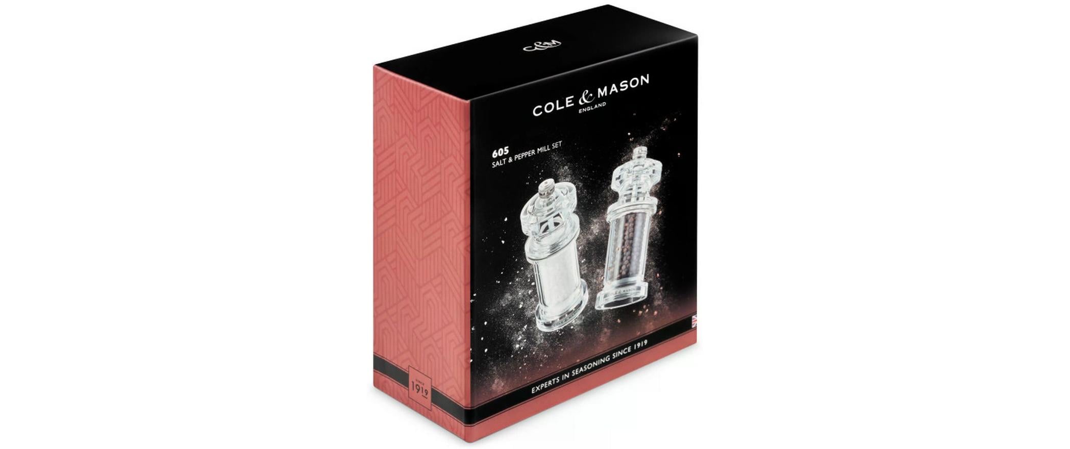 Cole&Mason Salz- und Pfeffermühle 605 14.4 cm, Transparent