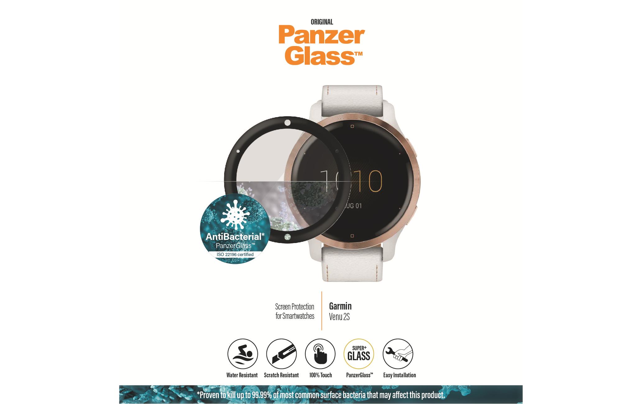Panzerglass Displayschutz Anti-Glare für Garmin Venu 2S