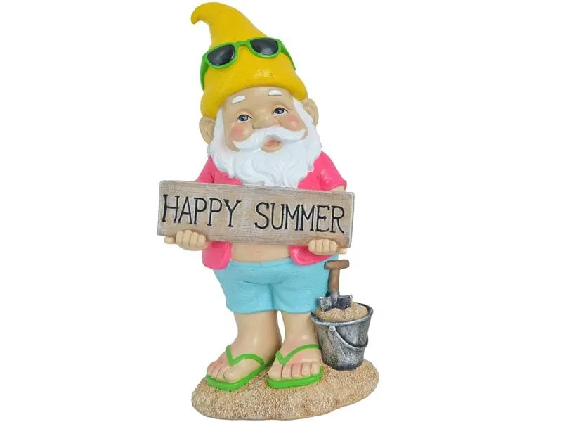 Dameco Dekofigur Gartenzwerg Beach Summer Dameco Dekofigur Gartenzwerg Beach Summer