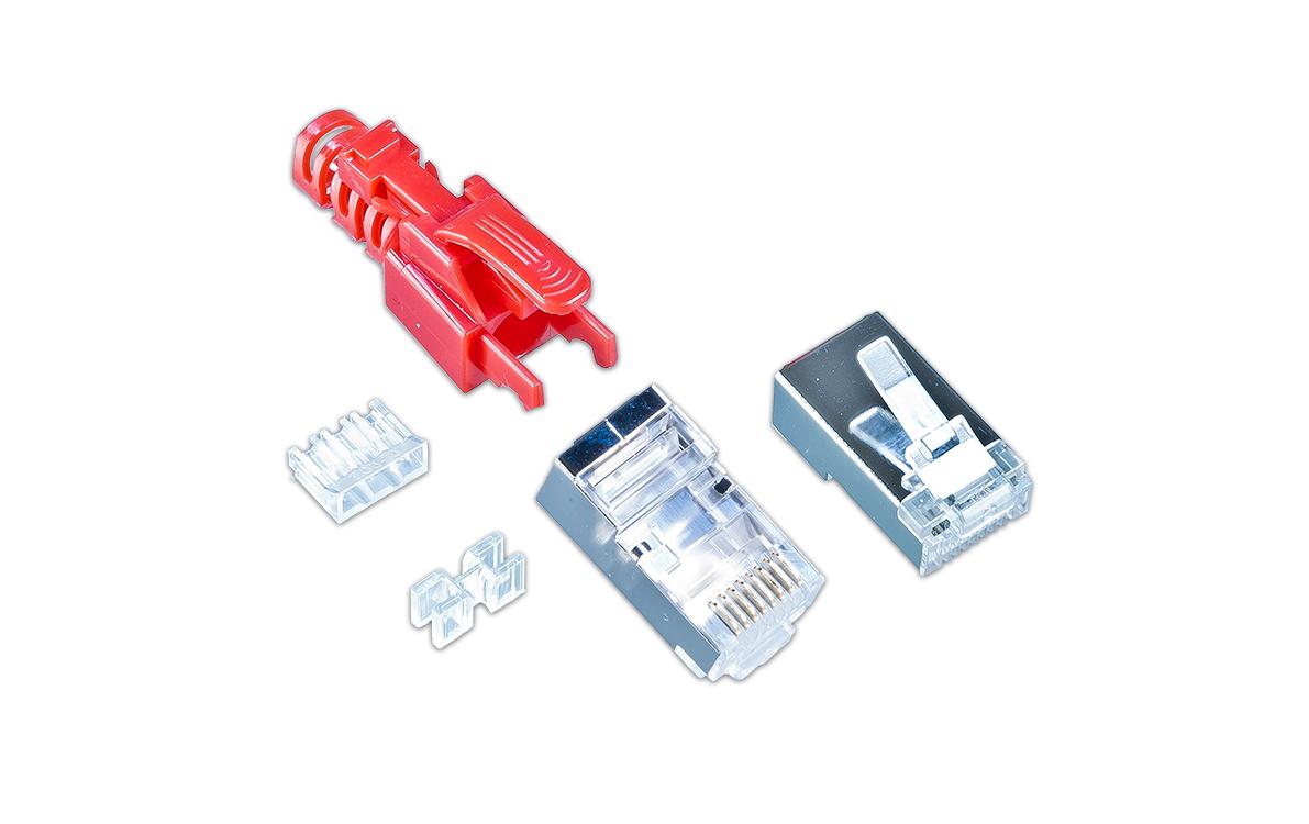 Wirewin Stecker RJ45 KAT6A Securelock 10 Stück, Rot Wirewin Stecker RJ45 KAT6A Securelock 10 Stück, Rot