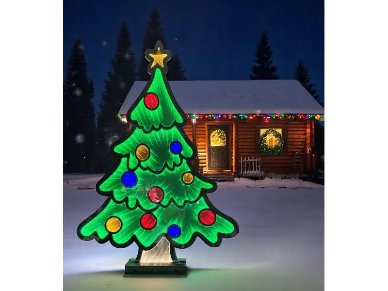 Dameco LED Figur Baum Infinity Effekt, 5 cm x 44.5 cm x 64.5 cm