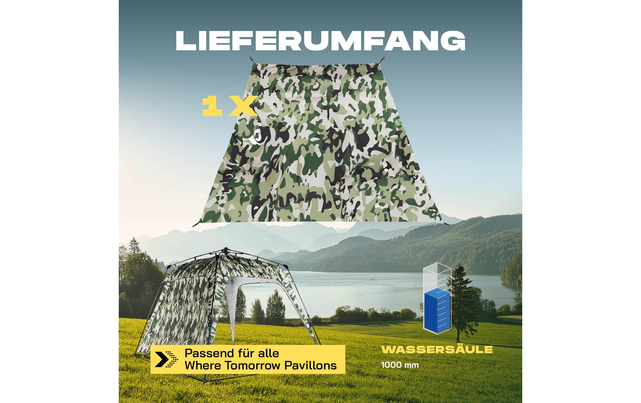 Where tomorrow Pavillonseitenwand für WT Pavillon - Tarnfleck Grün Where tomorrow Pavillonseitenwand für WT Pavillon - Tarnfleck Grün