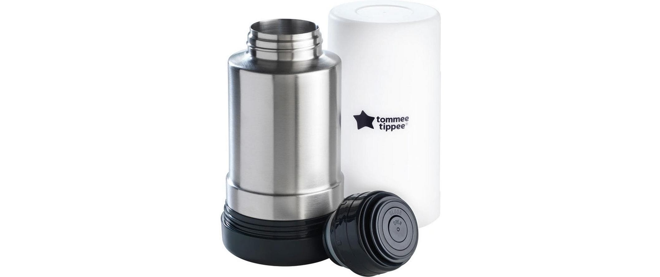 Tommee Tippee Tragbarer Flaschenwärmer weiss/edelstahl/schwarz Tommee Tippee Tragbarer Flaschenwärmer weiss/edelstahl/schwarz