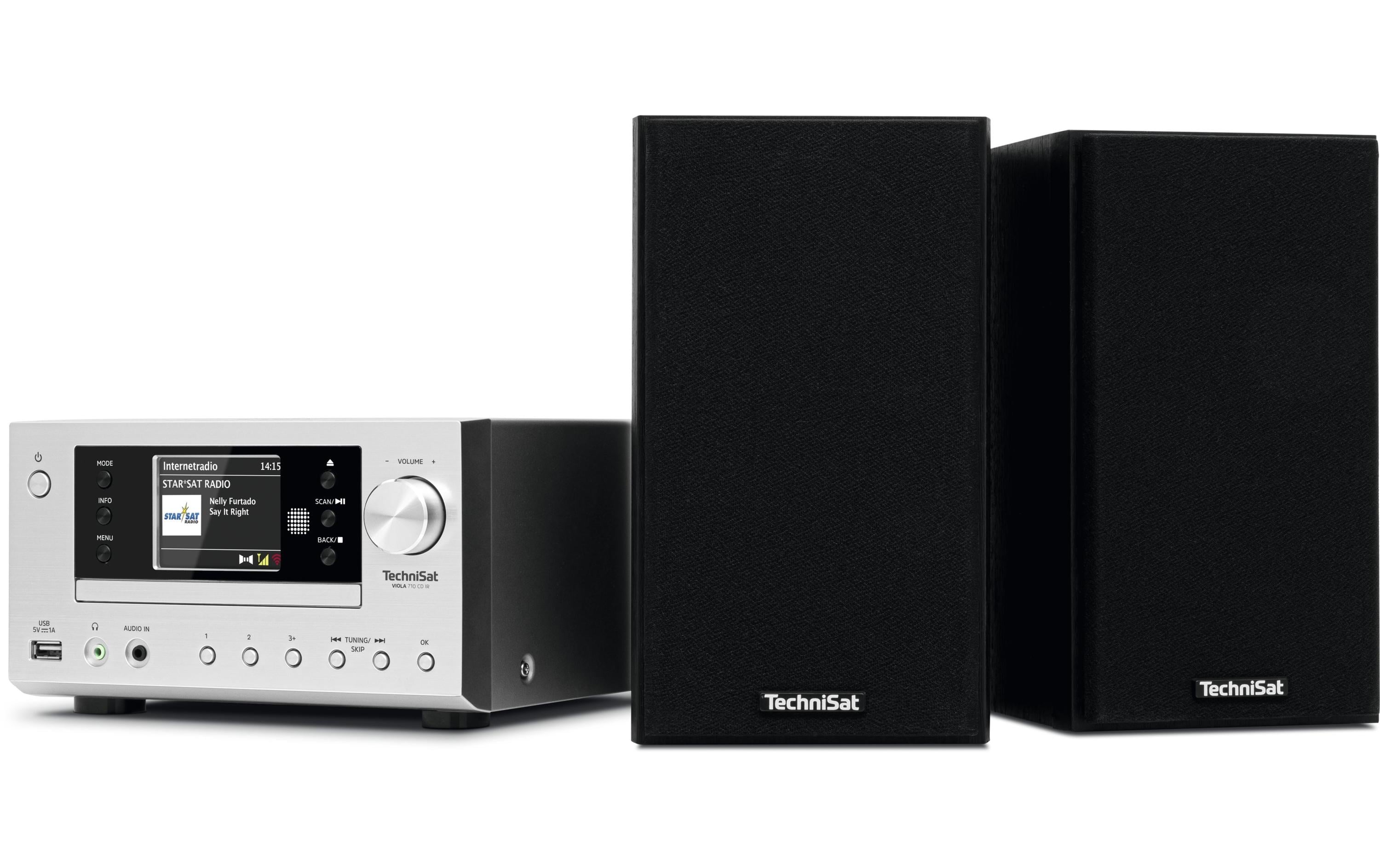 Technisat Micro-HiFi Anlage Viola 710 CD IR Schwarz/Silber Technisat Micro-HiFi Anlage Viola 710 CD IR Schwarz/Silber