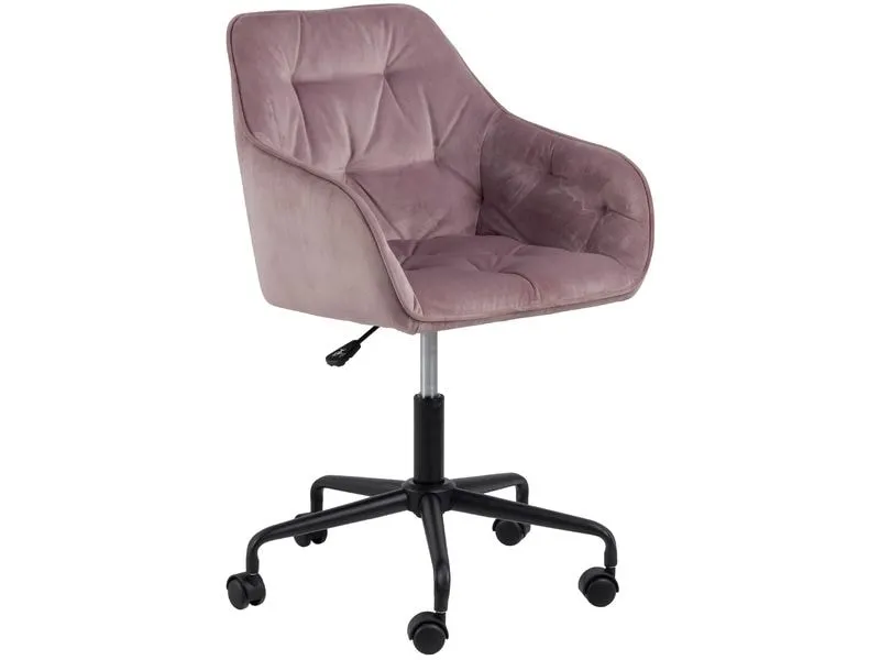 AC Design Bürostuhl Brooke, mit Bremsrollen, Dusty Rose