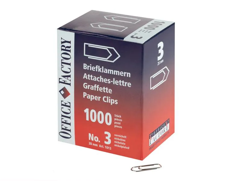 Smart Office Büroklammer Gr. 3, Länge 28 mm, 1000 Stück Smart Office Büroklammer Gr. 3, Länge 28 mm, 1000 Stück