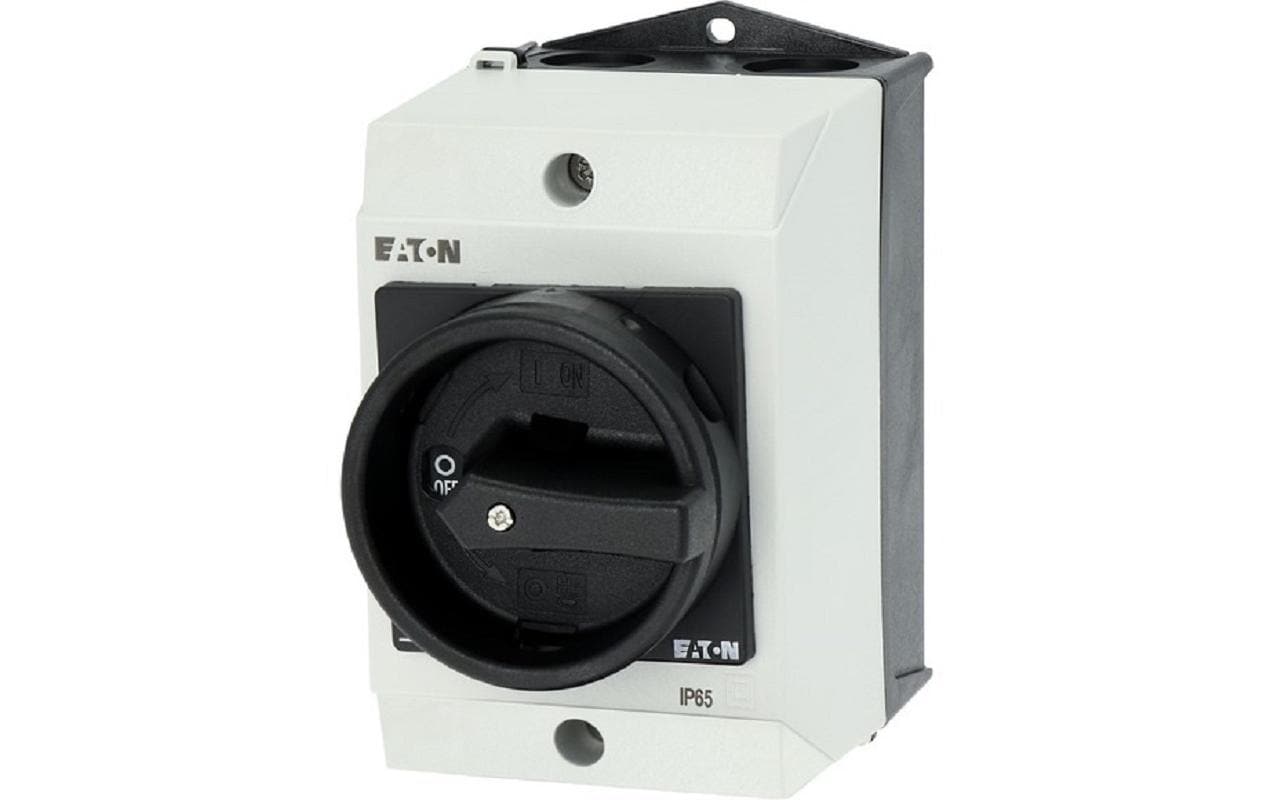 Eaton Hauptschalter 3 Polig + N, 20 A T0, Schwarz