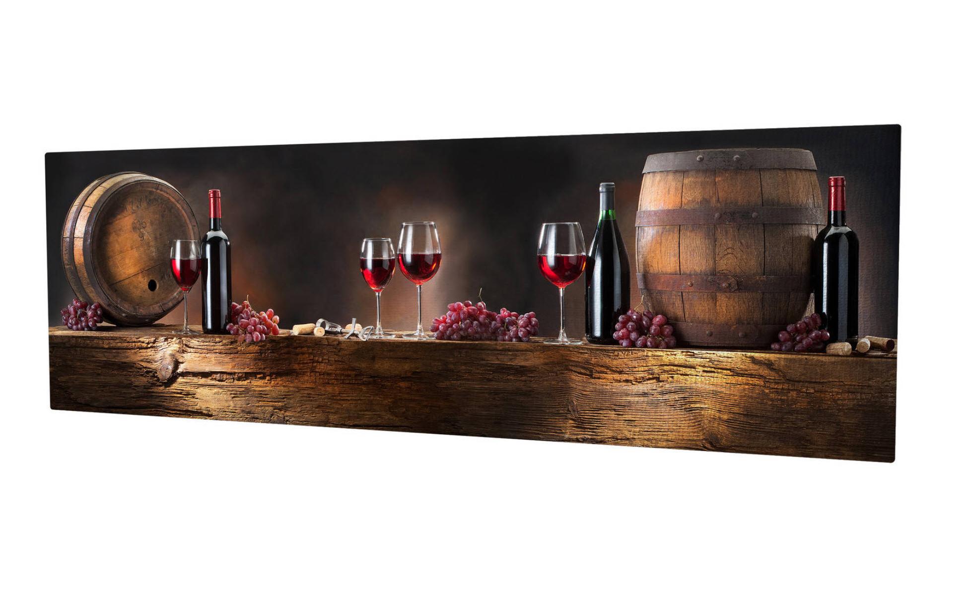 Wallxpert Bild Wein 30 x 80 cm