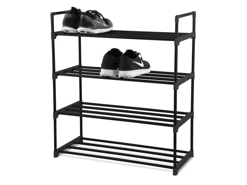 Schou Schuhregal 65 x 29 x 74 cm, Schwarz