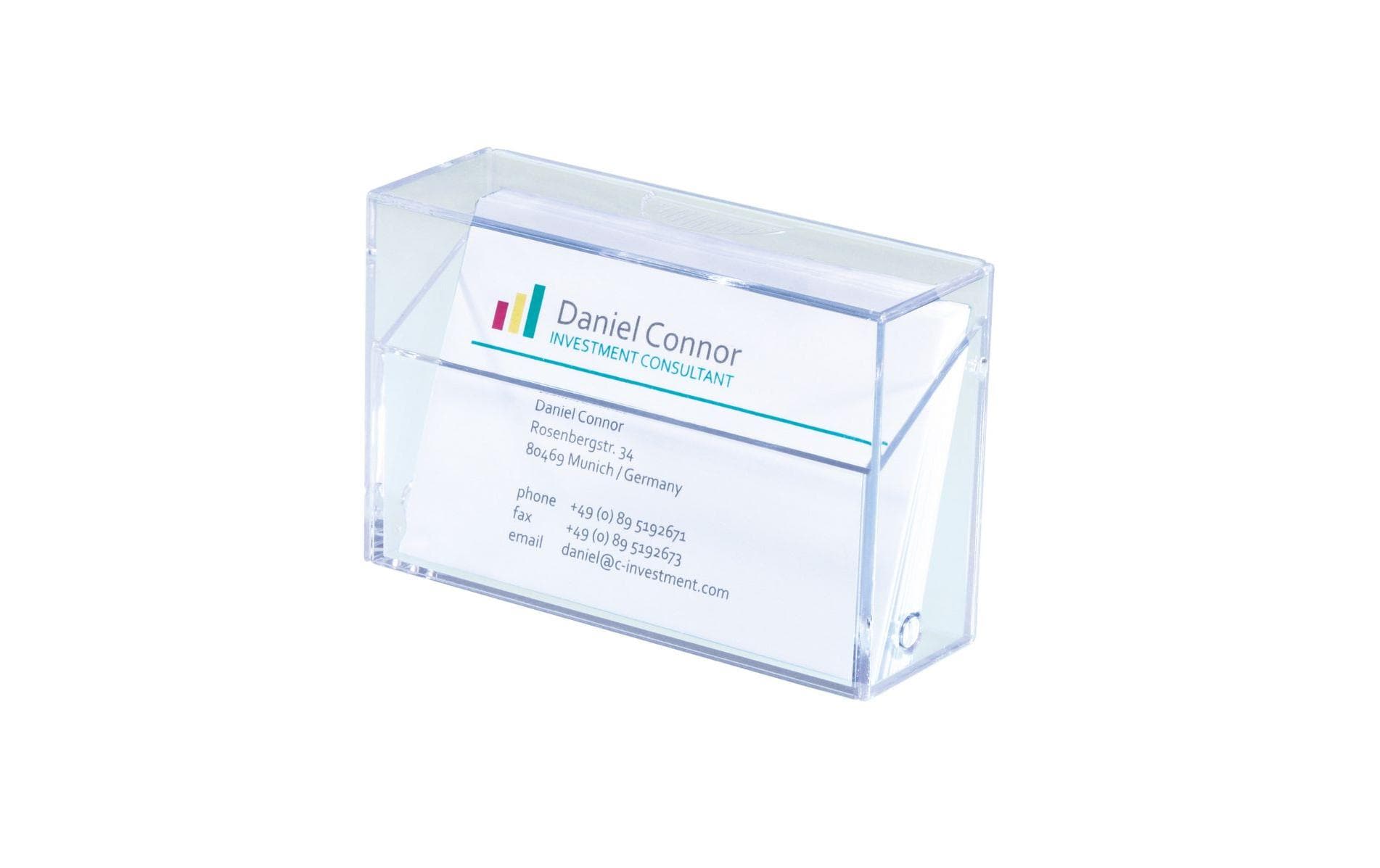 Sigel Visitenkartenbox 9.5 x 6 x 3 cm, Transparent Sigel Visitenkartenbox 9.5 x 6 x 3 cm, Transparent