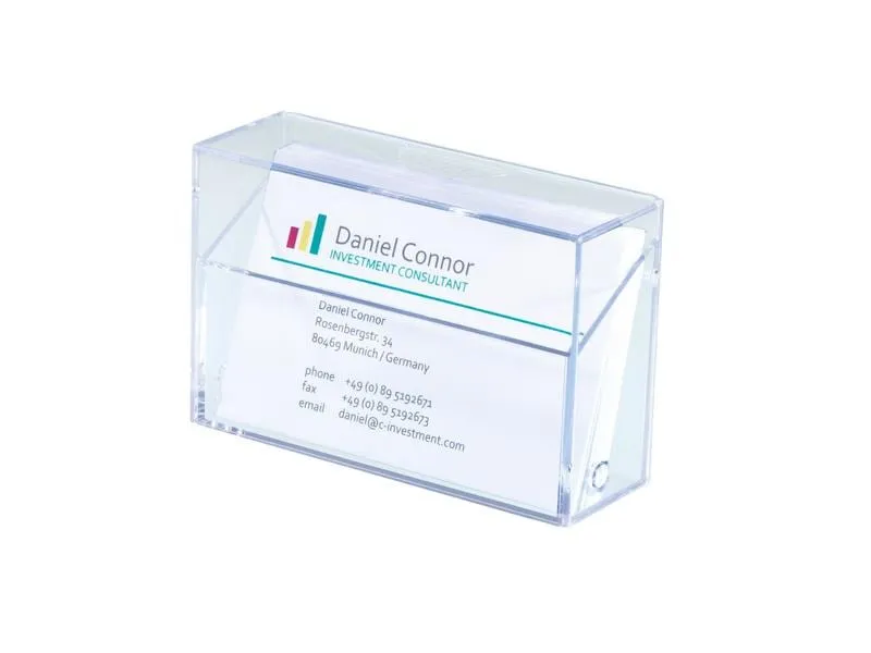 Sigel Visitenkartenbox 9.5 x 6 x 3 cm, Transparent