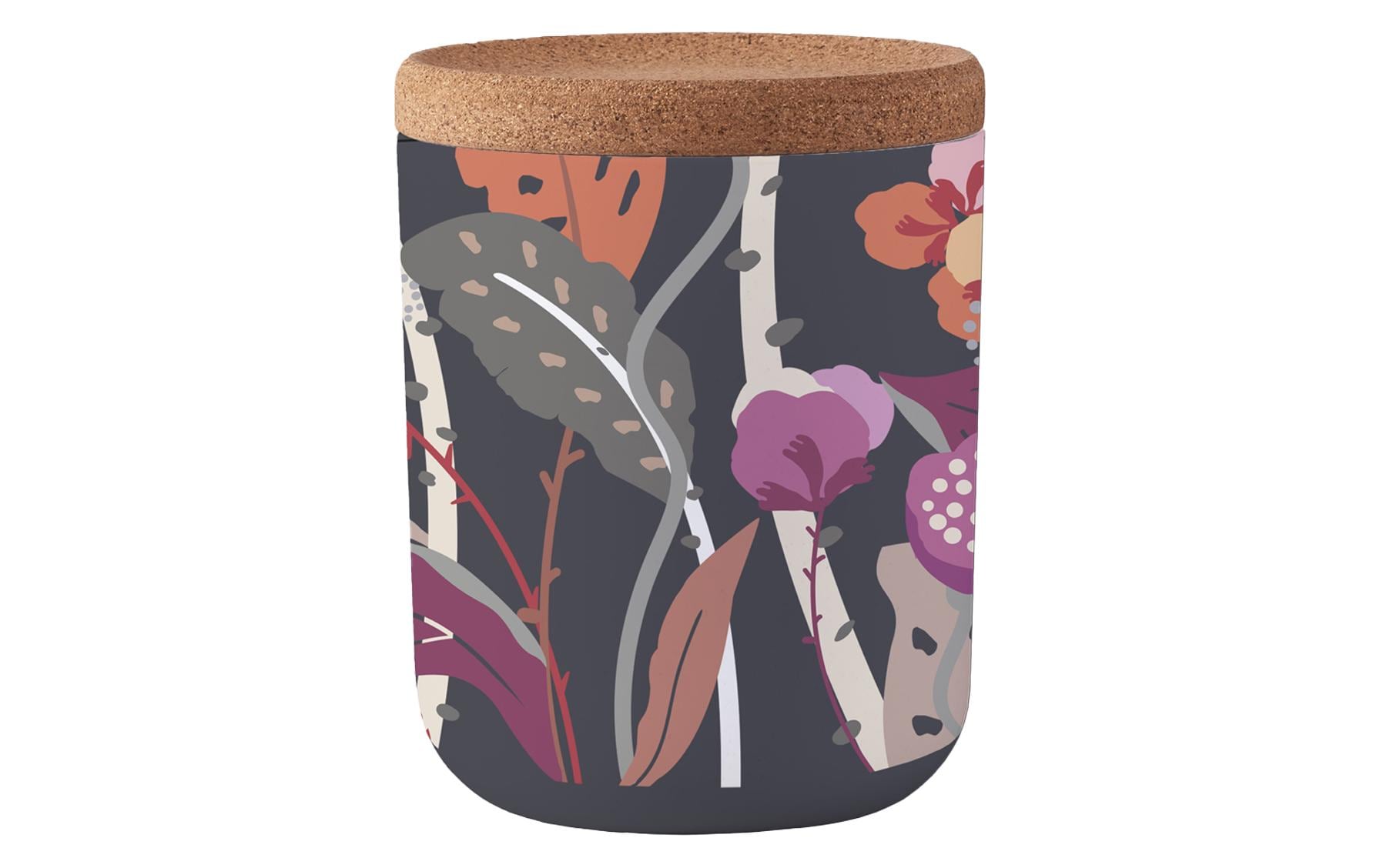 BioLoco Vorratsdose Magic Flower M, 0.8 l, Dunkelgrau/Mehrfarbig