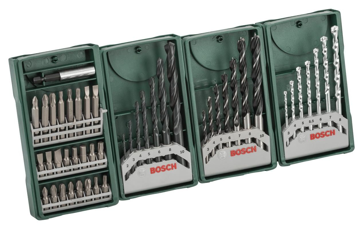 Bosch Bohrer- und Bit-Set Mini-X-Line, Multipack 3+1