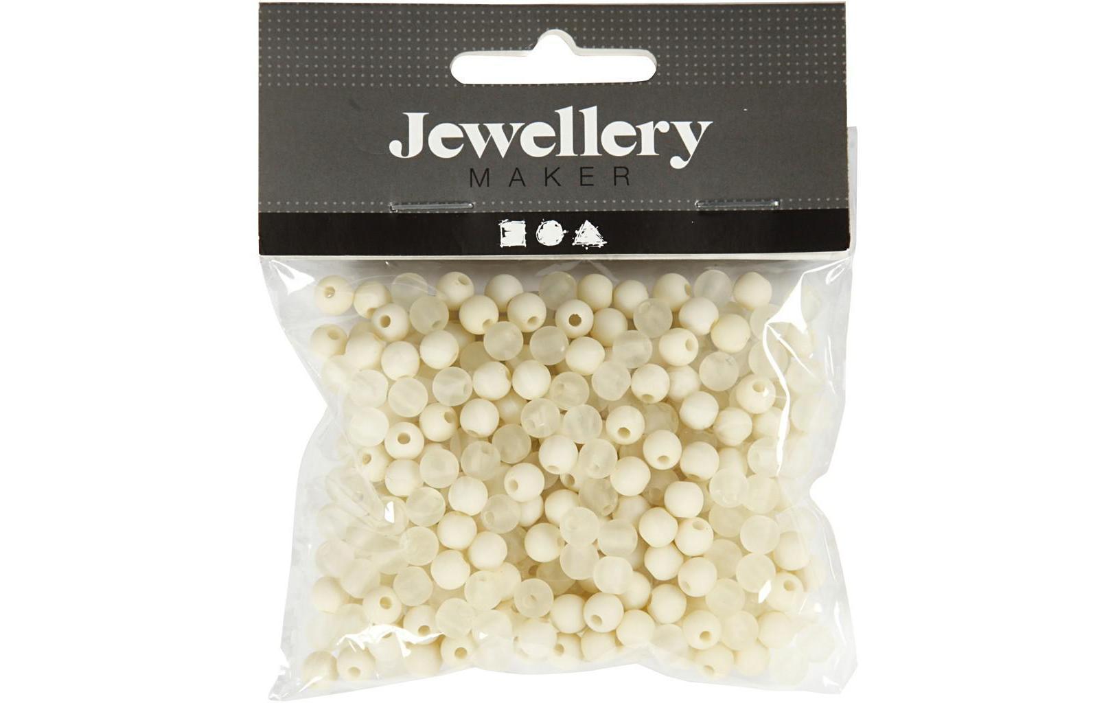 Creativ Company Kunststoffperlen 6 mm, Weiss, 150 Stk. Creativ Company Kunststoffperlen 6 mm, Weiss, 150 Stk.