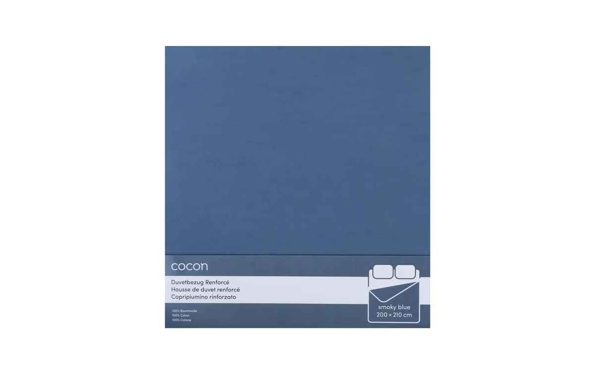 COCON Duvetbezug Renforcé 200 x 210 cm, Smoky Blue COCON Duvetbezug Renforcé 200 x 210 cm, Smoky Blue