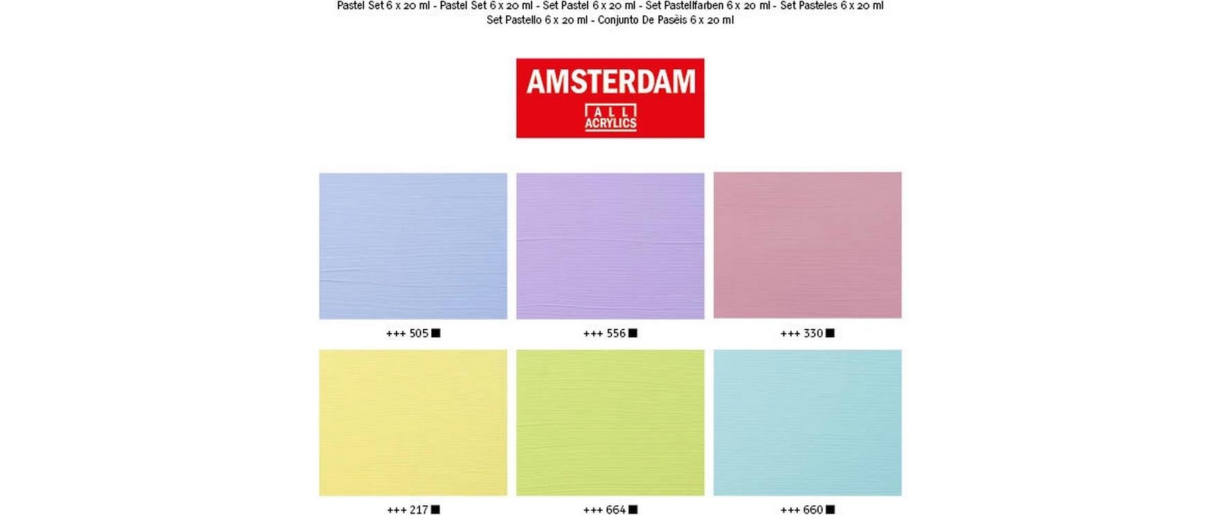 Amsterdam Acrylfarbe Set Pastel 6 Tuben à 20 ml