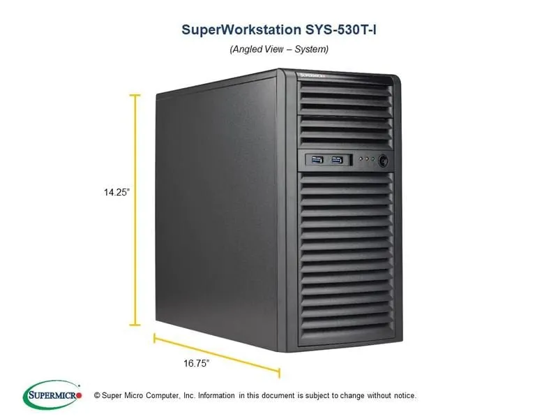 Supermicro Barebone UP Workstation SYS-530T-I Supermicro Barebone UP Workstation SYS-530T-I