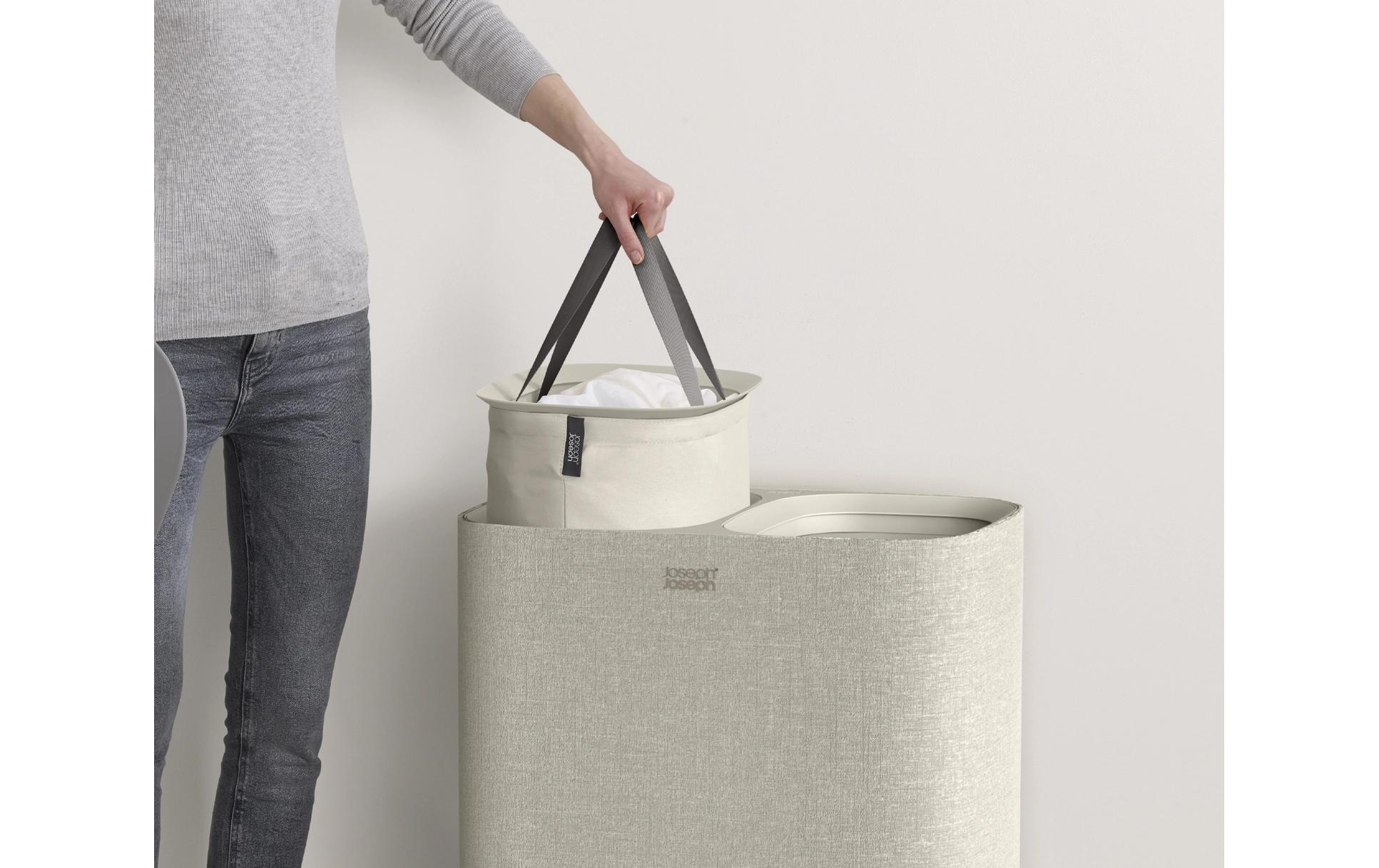 Joseph Joseph Wäschesammler Tota 90 L, 2x 45 L, Ecru