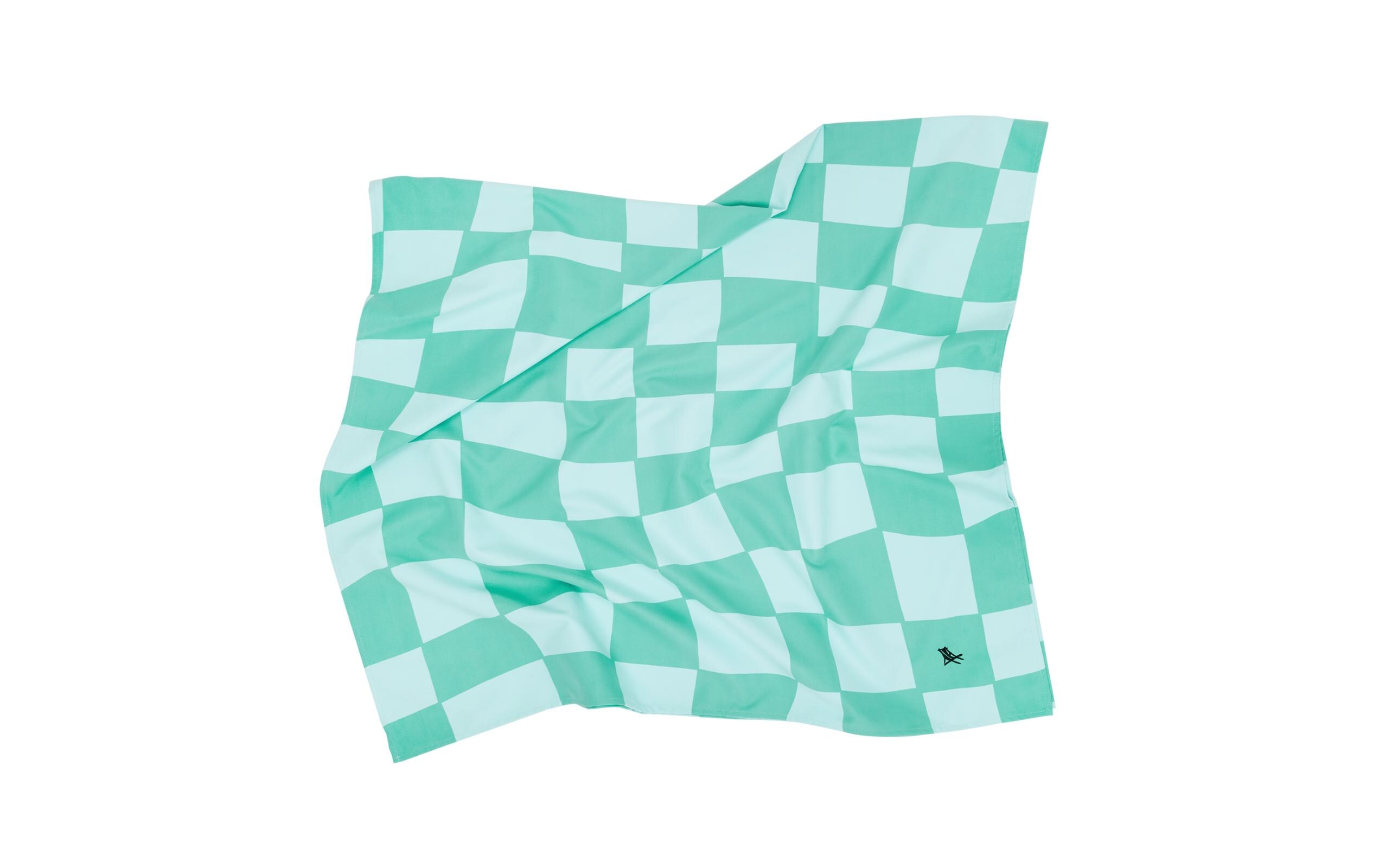 Dock & Bay Strandtuch Check Mate 200 cm x 90 cm, Türkis