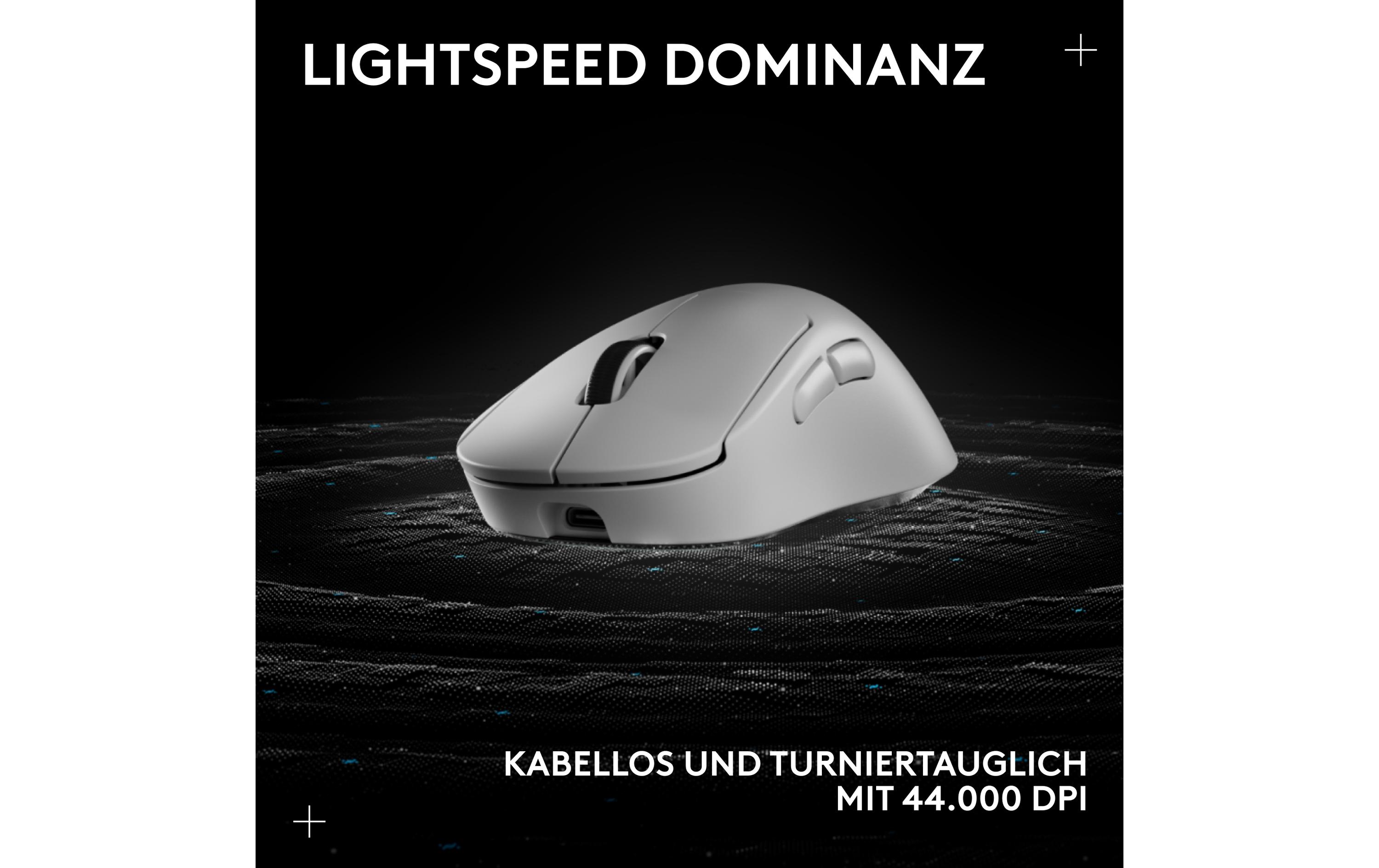 Logitech Gaming-Maus Pro X Superlight Dex Weiss