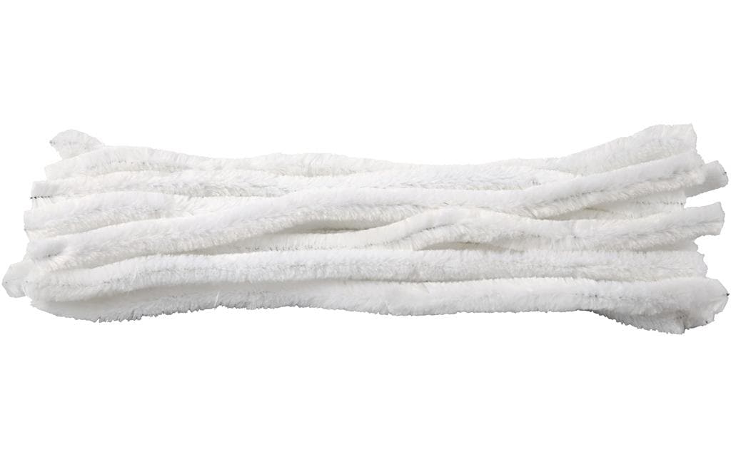 Creativ Company Chenilledraht 15 mm, 15 Stück, Weiss