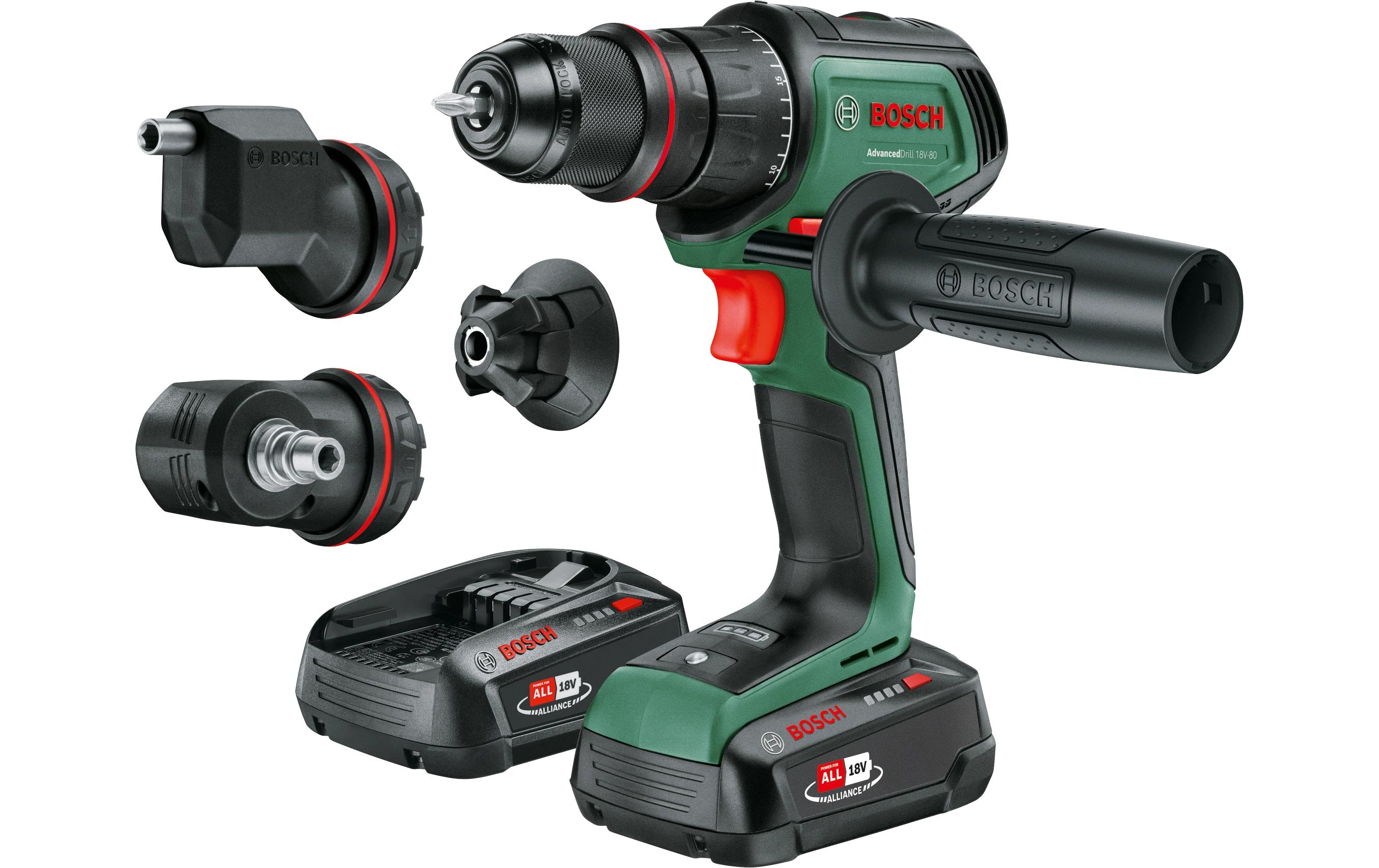 Bosch Akku-Bohrschrauber AdvancedDrill 18 V-80 Quicksnap 2 x Akku