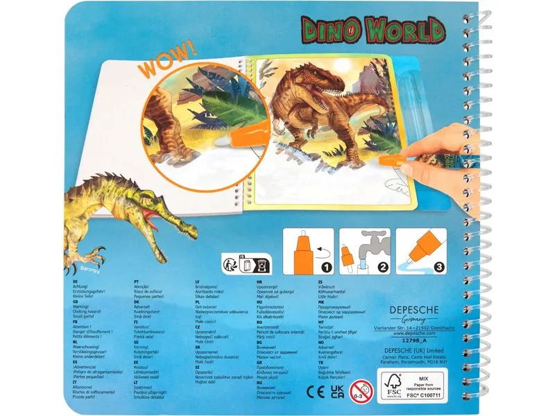 Depesche Malbuch Aqua Magic Dino 5 Seiten Depesche Malbuch Aqua Magic Dino 5 Seiten