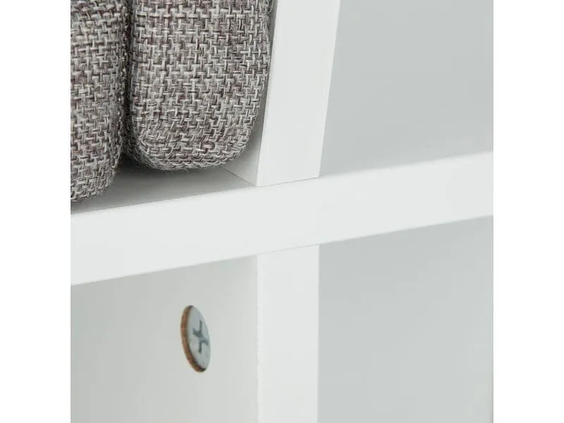 relaxdays Kinderregal, Weiss / Grau, 6 Fächer relaxdays Kinderregal, Weiss / Grau, 6 Fächer