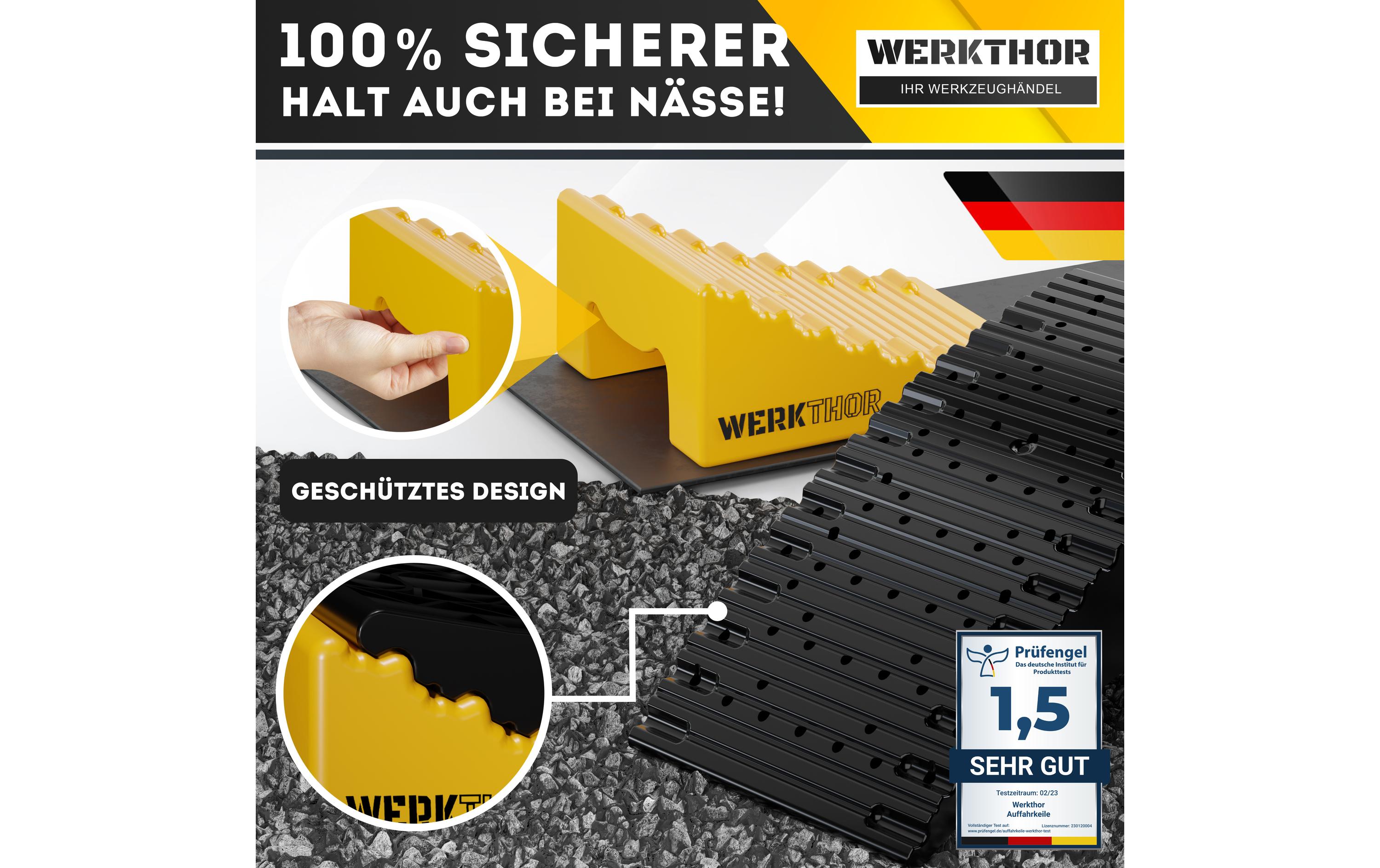 Werkthor Stufenlose Auffahrkeile 2er Set, Gelb