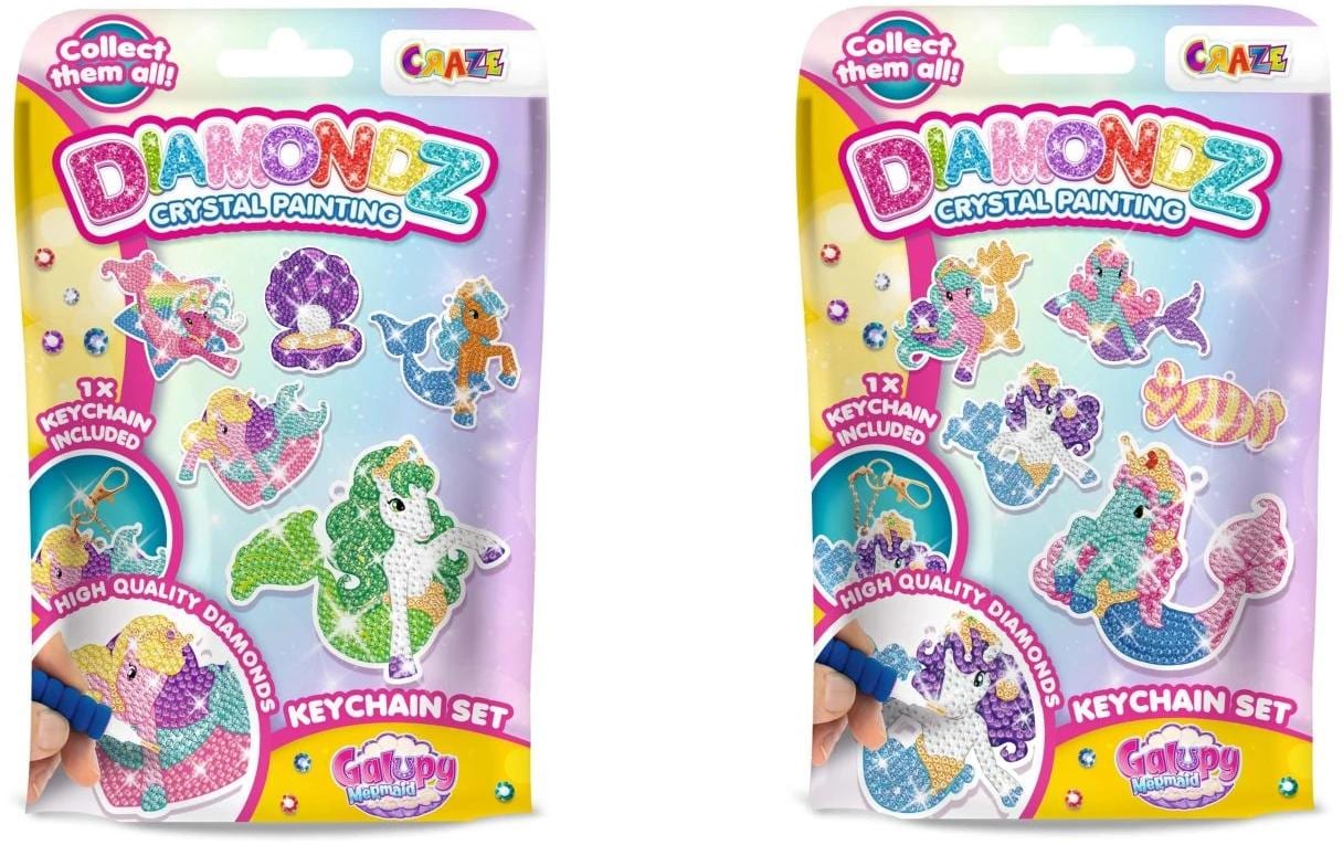 Craze Diamondz Keychain Set Galupy Mermaid