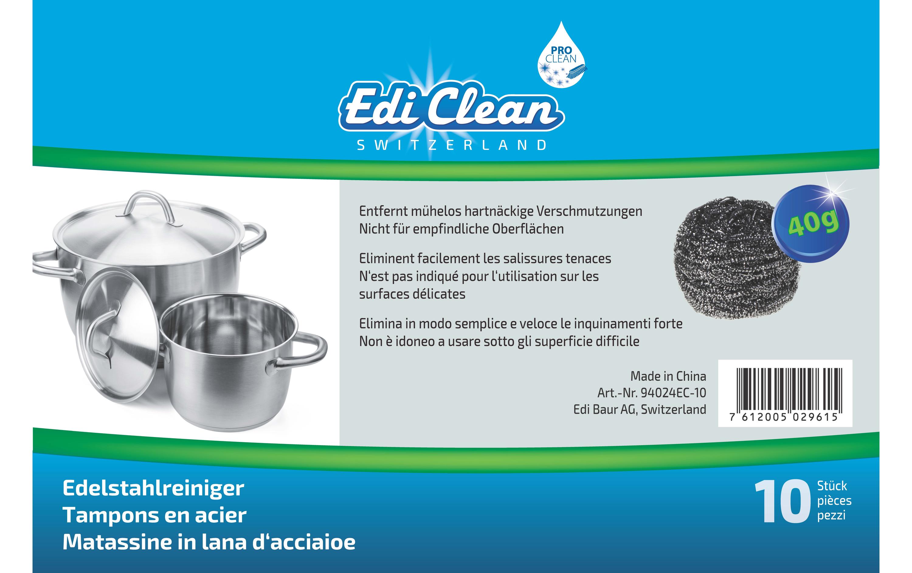 Edi Baur Stahlschwamm 10 Stück, 40 gr