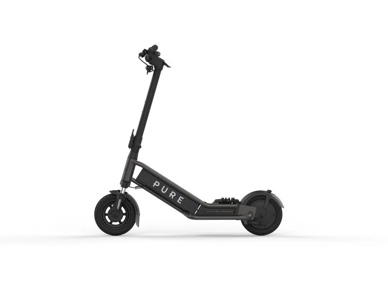 Pure Electric E-Scooter Escape Ultra Max Suspension Metallisch Grau Pure Electric E-Scooter Escape Ultra Max Suspension Metallisch Grau