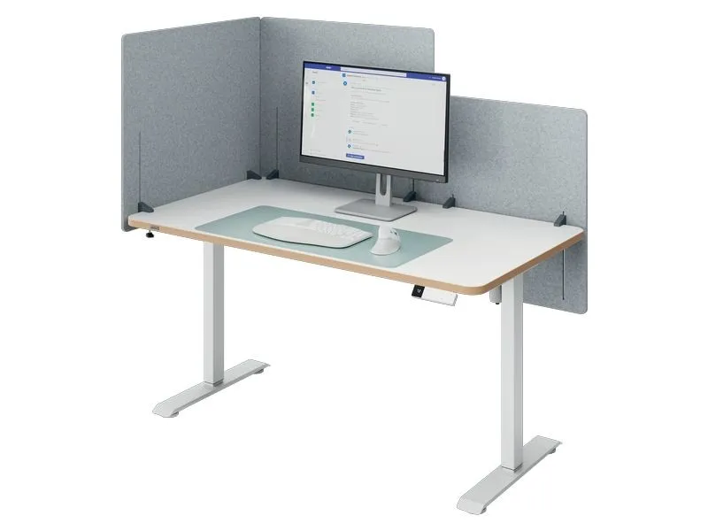 Leitz Ergo höhenverstellbare Tischtrennwand 80 x 70m, grau Leitz Ergo höhenverstellbare Tischtrennwand 80 x 70m, grau