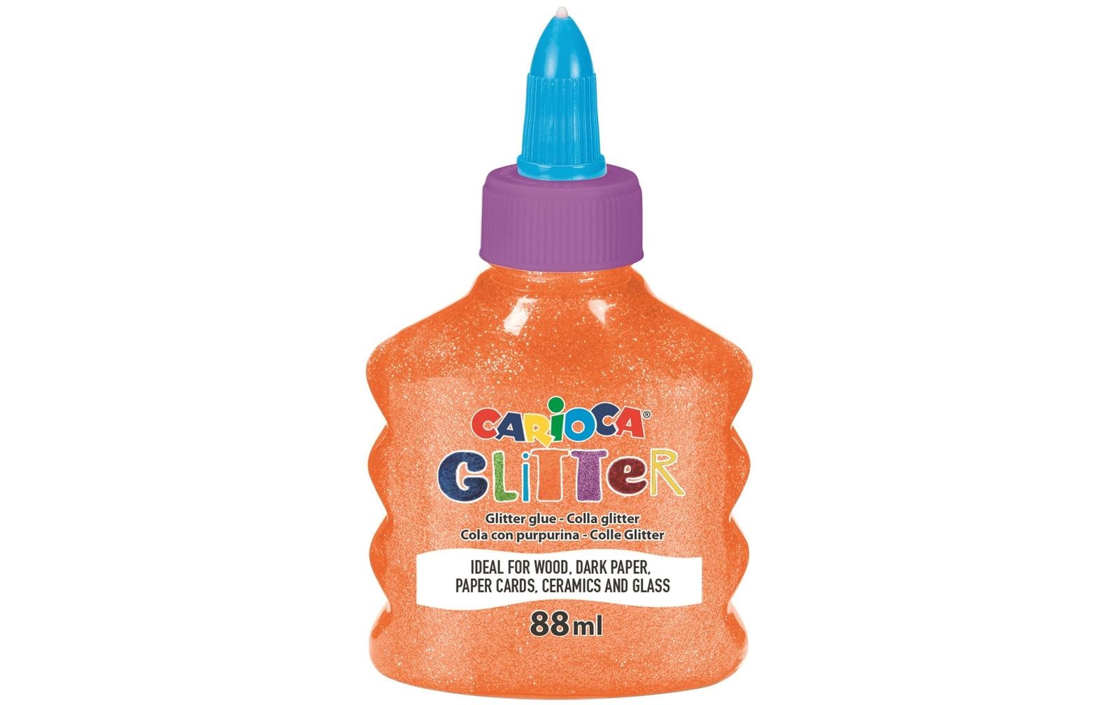 Carioca Bastelkleber Glitter Neon 88 ml, Neonorange Carioca Bastelkleber Glitter Neon 88 ml, Neonorange