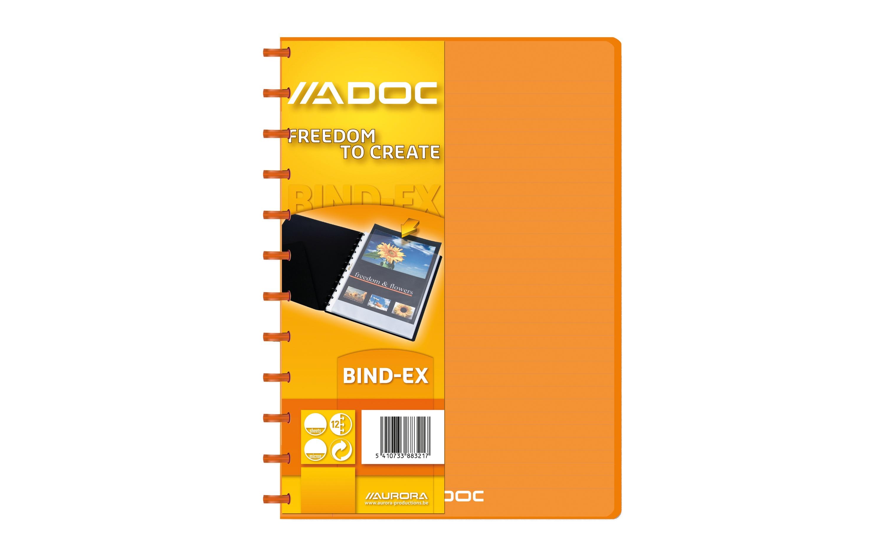 Adoc Sichtbuch Colorlines A4, 30 Taschen, Orange
