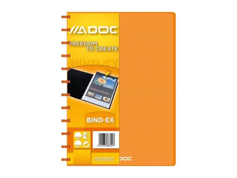 Adoc Sichtbuch Colorlines A4, 30 Taschen, Orange