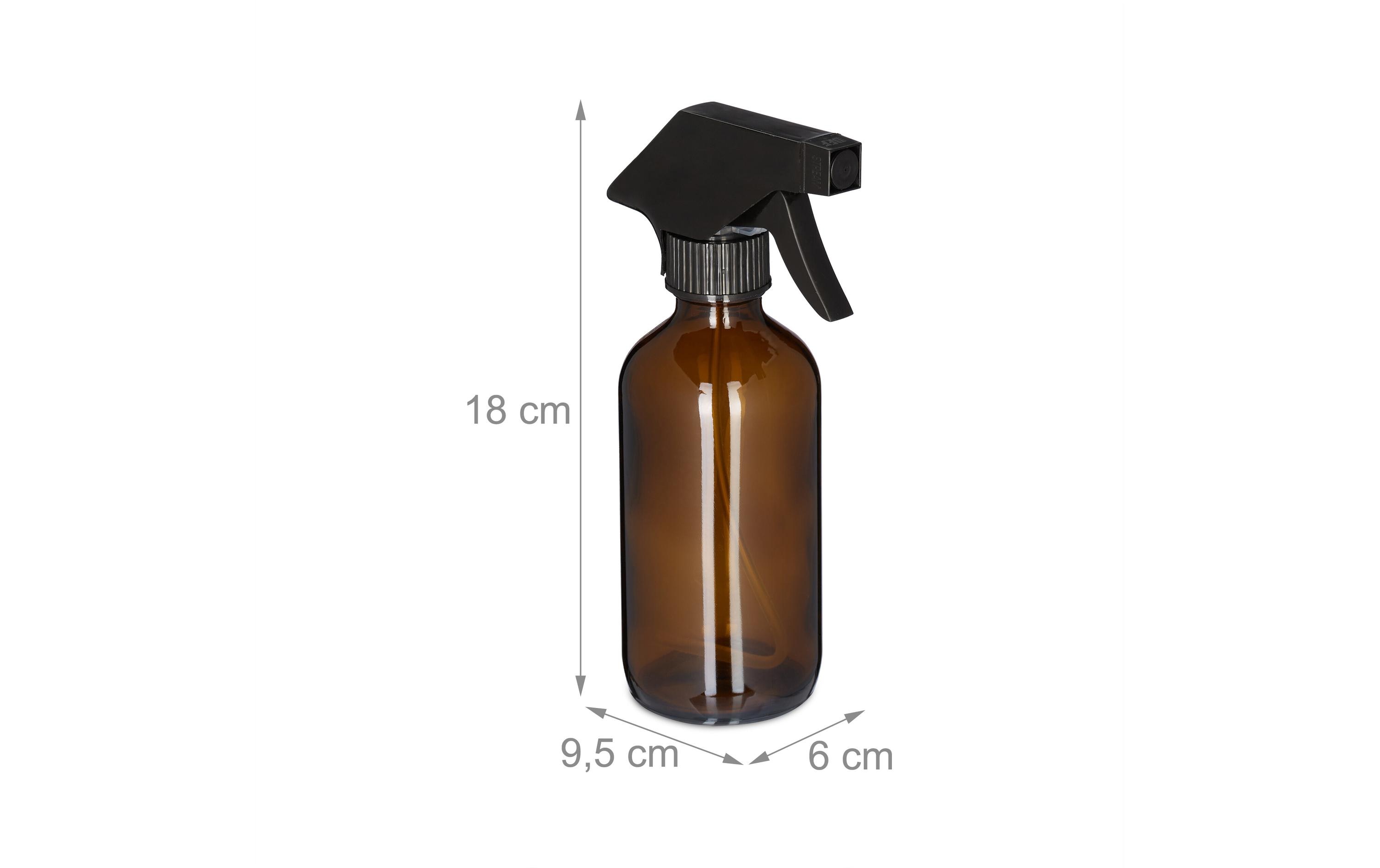 relaxdays Sprühflaschen 230 ml, Braun, 2 Stück
