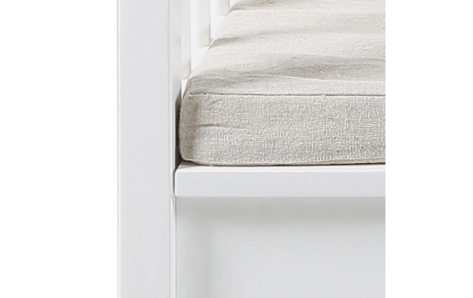 AC Design Sitzbank Aster 90 x 48 x 85 cm, Weiss