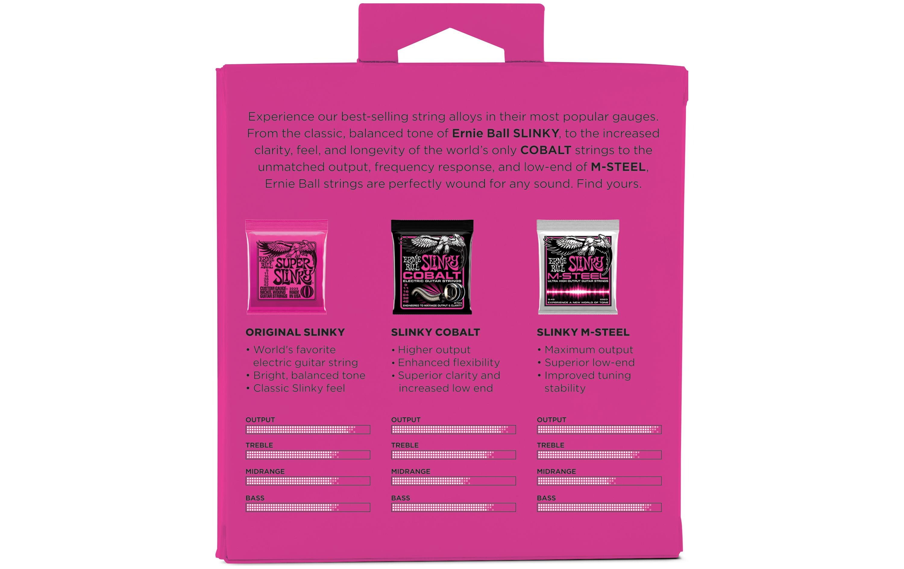 Ernie Ball Gitarrensaiten 3333 Slinky 3er Tone Pack – Slinky 9 - 42