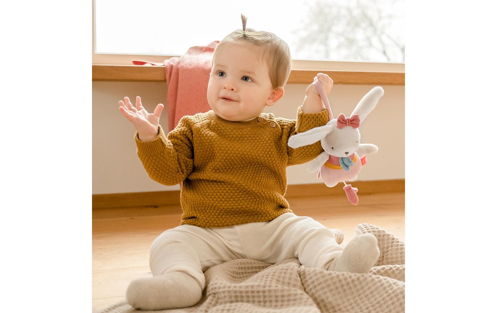 fehn Spieluhr Mini Natur Hase