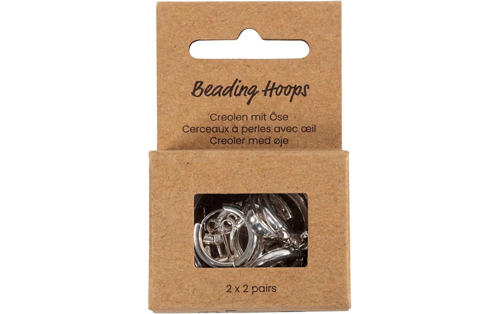 Creativ Company Ohrring 2 x 2 Paar, Versilbert Creativ Company Ohrring 2 x 2 Paar, Versilbert