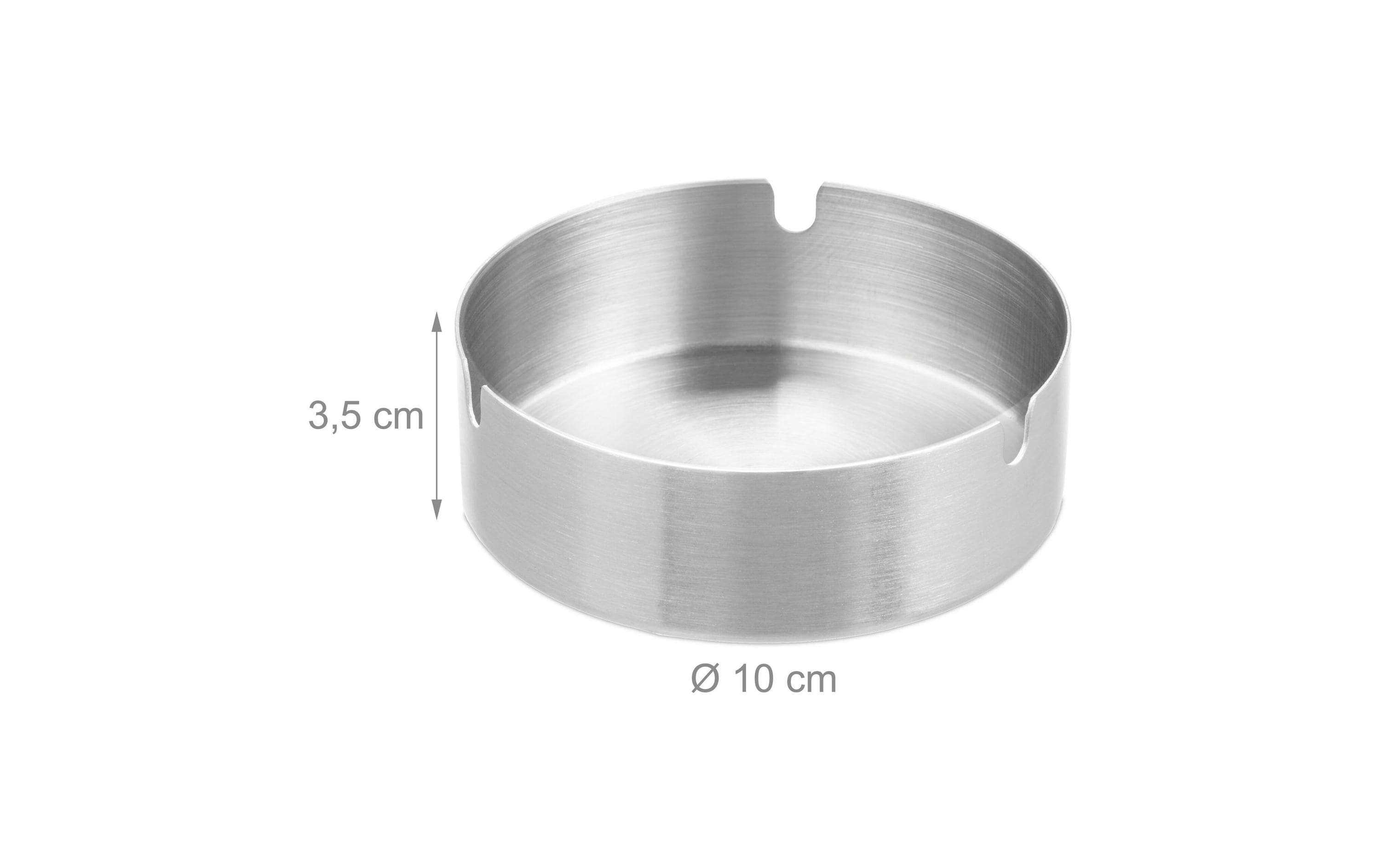 relaxdays Aschenbecher 2er Set Silber