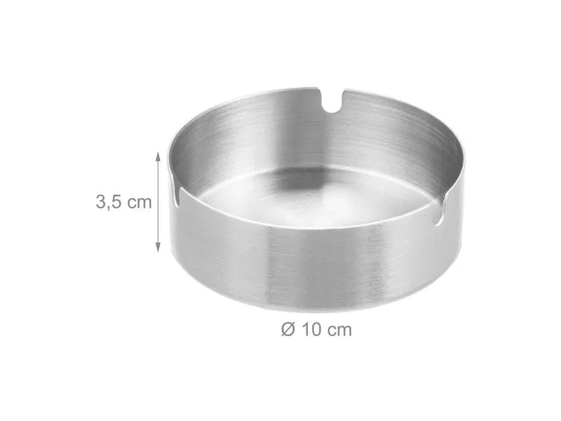 relaxdays Aschenbecher 2er Set Silber relaxdays Aschenbecher 2er Set Silber
